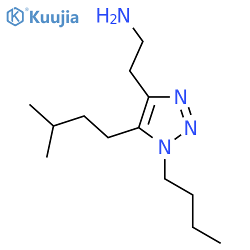 2-1-butyl-5-(3-methylbutyl)-1H-1,2,3-triazol-4-ylethan-1-amine structure