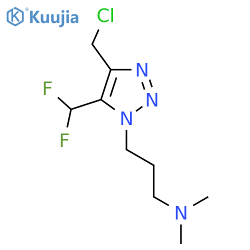 {3-4-(chloromethyl)-5-(difluoromethyl)-1H-1,2,3-triazol-1-ylpropyl}dimethylamine structure