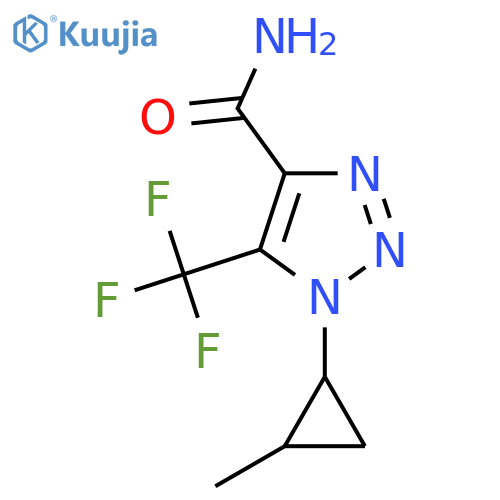 1-(2-methylcyclopropyl)-5-(trifluoromethyl)-1H-1,2,3-triazole-4-carboxamide structure