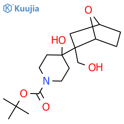 tert-butyl 4-hydroxy-4-2-(hydroxymethyl)-7-oxabicyclo2.2.1heptan-2-ylpiperidine-1-carboxylate structure