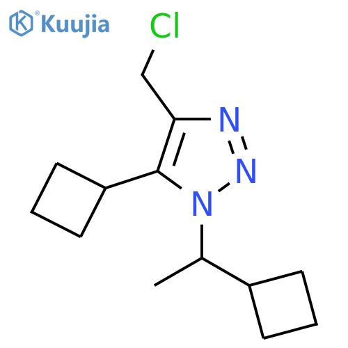 4-(chloromethyl)-5-cyclobutyl-1-(1-cyclobutylethyl)-1H-1,2,3-triazole structure