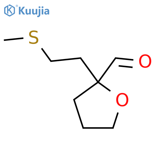 2-2-(methylsulfanyl)ethyloxolane-2-carbaldehyde structure