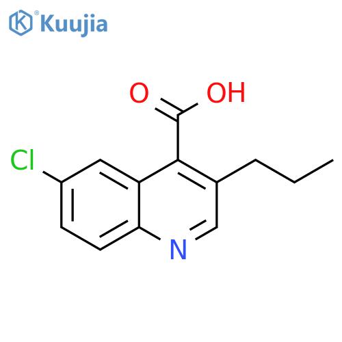 6-chloro-3-propylquinoline-4-carboxylic acid structure