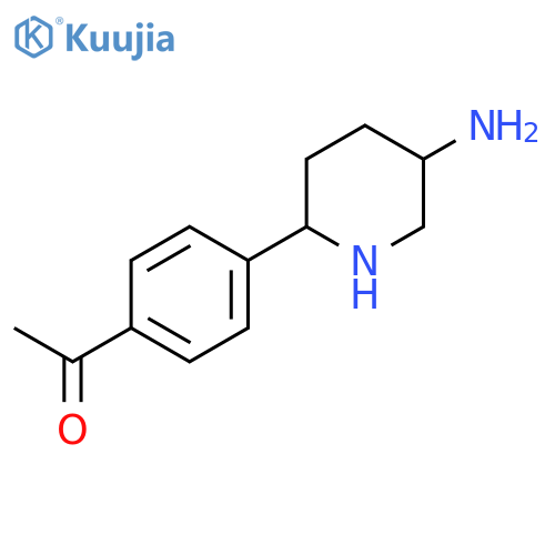 1-4-(5-aminopiperidin-2-yl)phenylethan-1-one structure