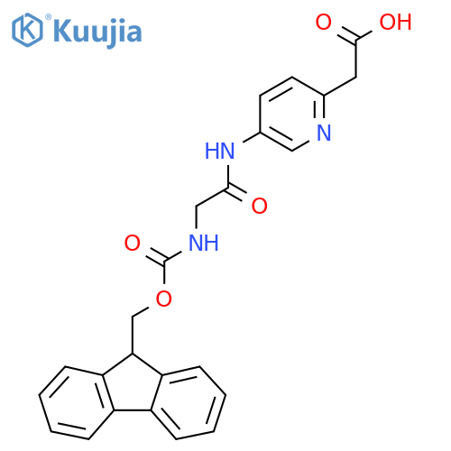 2-{5-2-({(9H-fluoren-9-yl)methoxycarbonyl}amino)acetamidopyridin-2-yl}acetic acid structure