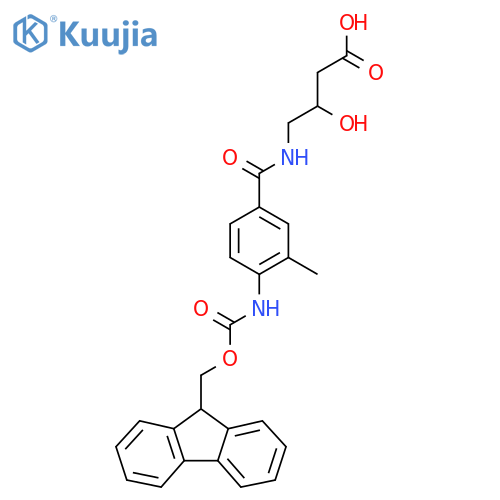4-{4-({(9H-fluoren-9-yl)methoxycarbonyl}amino)-3-methylphenylformamido}-3-hydroxybutanoic acid structure