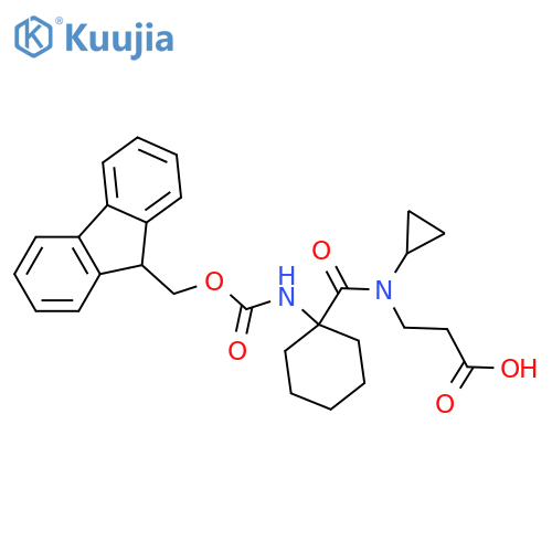 3-{N-cyclopropyl-1-1-({(9H-fluoren-9-yl)methoxycarbonyl}amino)cyclohexylformamido}propanoic acid structure