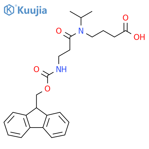4-3-({(9H-fluoren-9-yl)methoxycarbonyl}amino)-N-(propan-2-yl)propanamidobutanoic acid structure