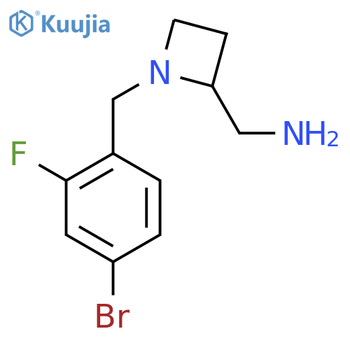 {1-(4-bromo-2-fluorophenyl)methylazetidin-2-yl}methanamine structure