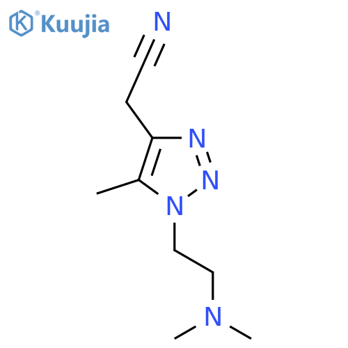 2-{1-2-(dimethylamino)ethyl-5-methyl-1H-1,2,3-triazol-4-yl}acetonitrile structure
