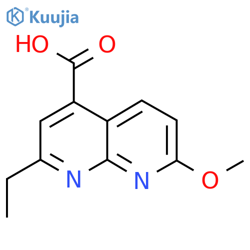 2-ethyl-7-methoxy-1,8-naphthyridine-4-carboxylic acid structure