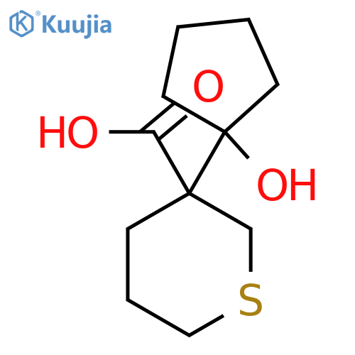 3-(1-Hydroxycyclopentyl)thiane-3-carboxylic acid structure