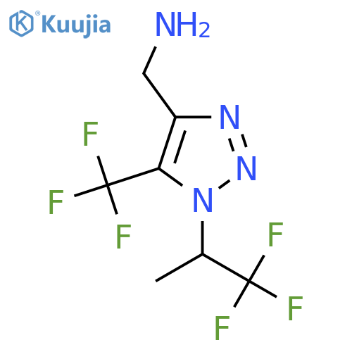 5-(trifluoromethyl)-1-(1,1,1-trifluoropropan-2-yl)-1H-1,2,3-triazol-4-ylmethanamine structure