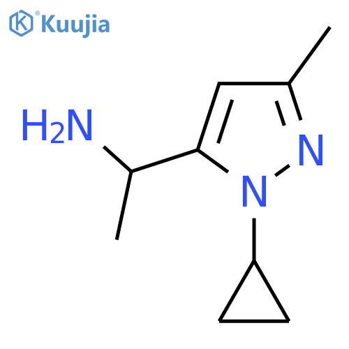 1-(1-cyclopropyl-3-methyl-1H-pyrazol-5-yl)ethan-1-amine structure