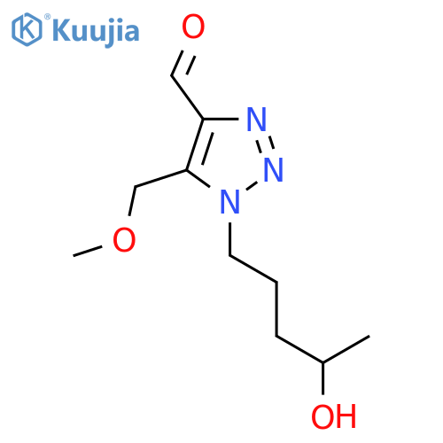 1-(4-hydroxypentyl)-5-(methoxymethyl)-1H-1,2,3-triazole-4-carbaldehyde structure