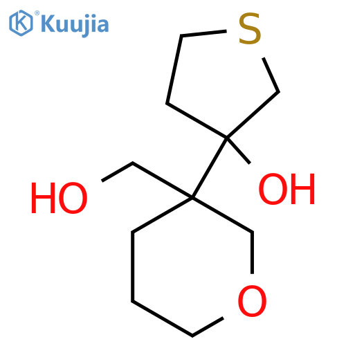 3-3-(hydroxymethyl)oxan-3-ylthiolan-3-ol structure
