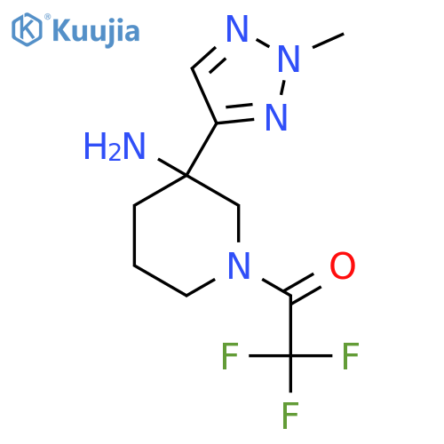 1-3-amino-3-(2-methyl-2H-1,2,3-triazol-4-yl)piperidin-1-yl-2,2,2-trifluoroethan-1-one structure