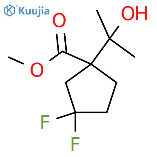 methyl 3,3-difluoro-1-(2-hydroxypropan-2-yl)cyclopentane-1-carboxylate structure