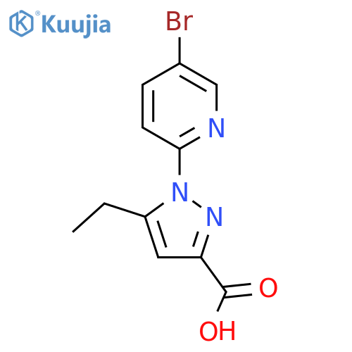 1-(5-bromopyridin-2-yl)-5-ethyl-1H-pyrazole-3-carboxylic acid structure
