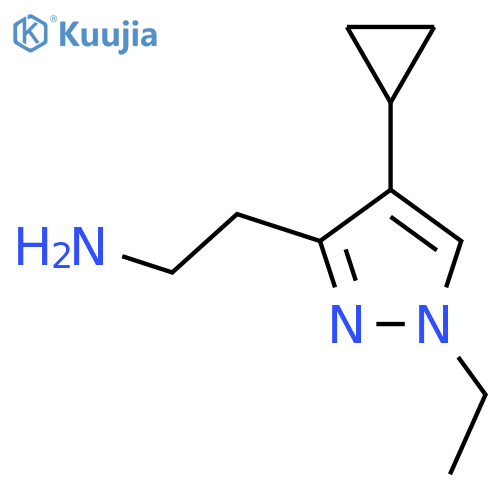 2-(4-cyclopropyl-1-ethyl-1H-pyrazol-3-yl)ethan-1-amine structure