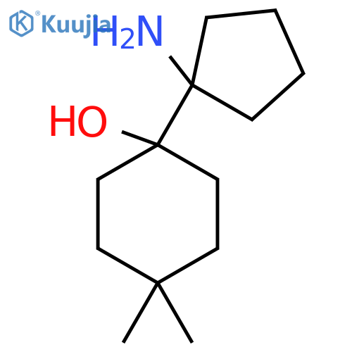 1-(1-aminocyclopentyl)-4,4-dimethylcyclohexan-1-ol structure