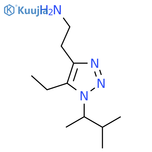 2-5-ethyl-1-(3-methylbutan-2-yl)-1H-1,2,3-triazol-4-ylethan-1-amine structure