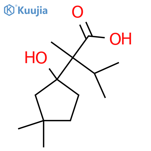 2-(1-Hydroxy-3,3-dimethylcyclopentyl)-2,3-dimethylbutanoic acid structure