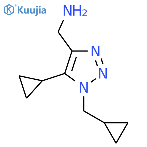 5-cyclopropyl-1-(cyclopropylmethyl)-1H-1,2,3-triazol-4-ylmethanamine structure