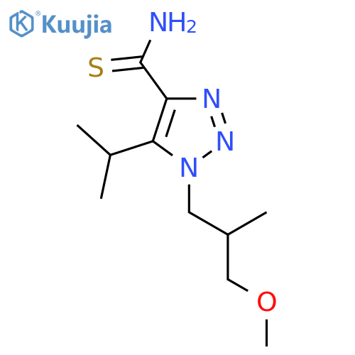 1-(3-methoxy-2-methylpropyl)-5-(propan-2-yl)-1H-1,2,3-triazole-4-carbothioamide structure