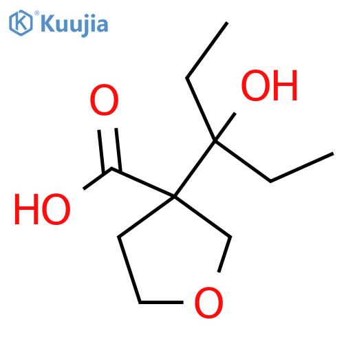 3-(3-Hydroxypentan-3-yl)oxolane-3-carboxylic acid structure
