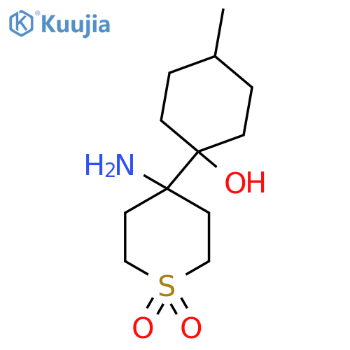 4-amino-4-(1-hydroxy-4-methylcyclohexyl)-1lambda6-thiane-1,1-dione structure