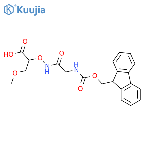 2-{2-({(9H-fluoren-9-yl)methoxycarbonyl}amino)acetamidooxy}-3-methoxypropanoic acid structure