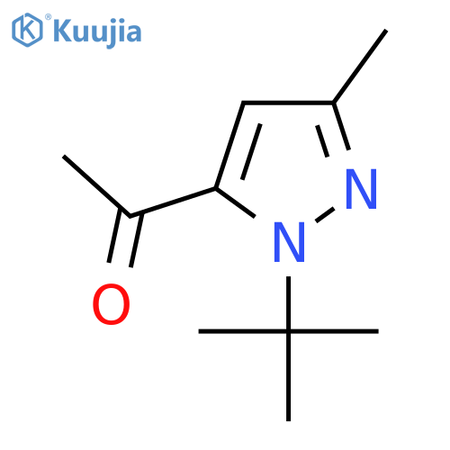 1-(1-tert-butyl-3-methyl-1H-pyrazol-5-yl)ethan-1-one structure