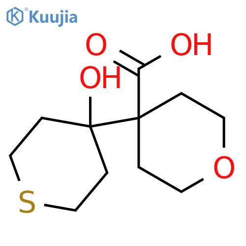 4-(4-hydroxythian-4-yl)oxane-4-carboxylic acid structure