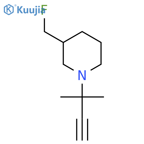 3-(Fluoromethyl)-1-(2-methylbut-3-yn-2-yl)piperidine structure