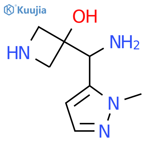 3-amino(1-methyl-1H-pyrazol-5-yl)methylazetidin-3-ol structure