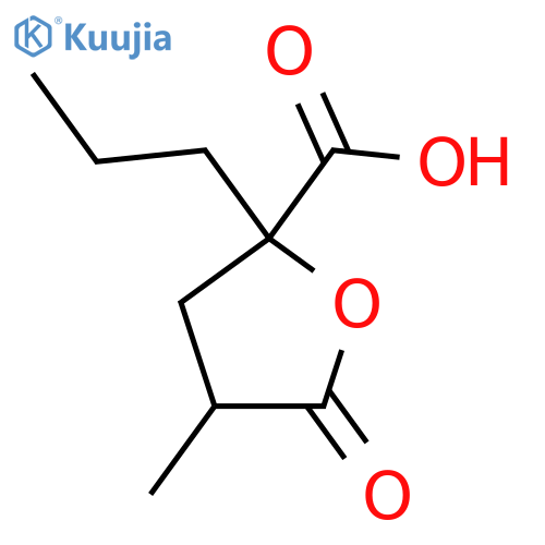 4-methyl-5-oxo-2-propyloxolane-2-carboxylic acid structure