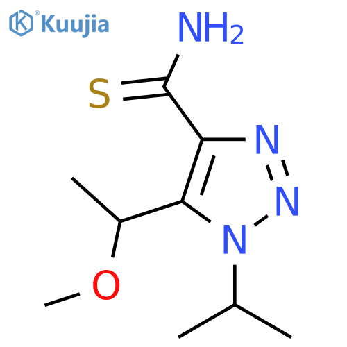 5-(1-methoxyethyl)-1-(propan-2-yl)-1H-1,2,3-triazole-4-carbothioamide structure