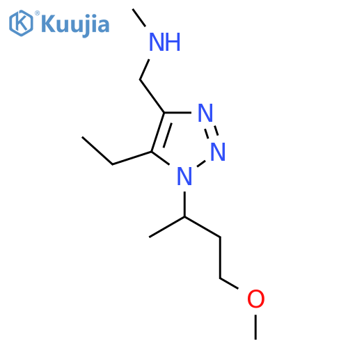 {5-ethyl-1-(4-methoxybutan-2-yl)-1H-1,2,3-triazol-4-ylmethyl}(methyl)amine structure
