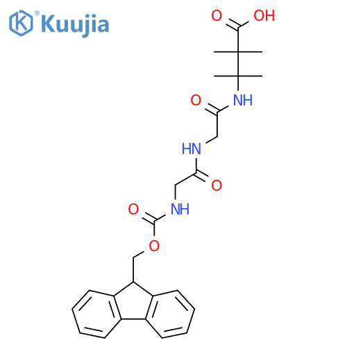 3-{2-2-({(9H-fluoren-9-yl)methoxycarbonyl}amino)acetamidoacetamido}-2,2,3-trimethylbutanoic acid structure