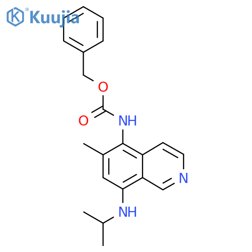 benzyl N-{6-methyl-8-(propan-2-yl)aminoisoquinolin-5-yl}carbamate structure