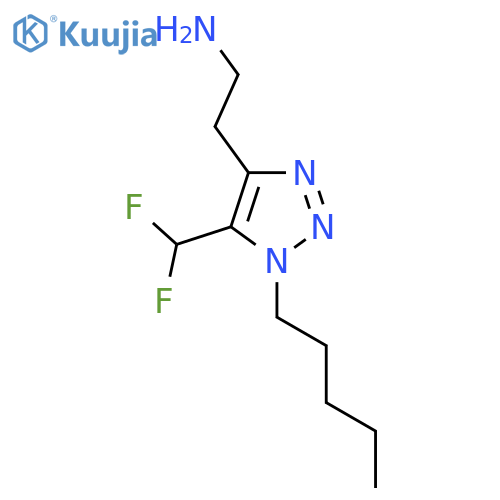 2-5-(difluoromethyl)-1-pentyl-1H-1,2,3-triazol-4-ylethan-1-amine structure