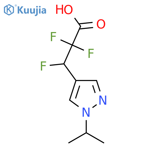 2,2,3-trifluoro-3-1-(propan-2-yl)-1H-pyrazol-4-ylpropanoic acid structure