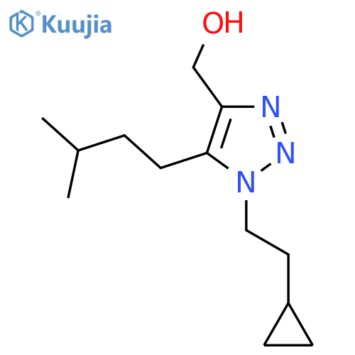 1-(2-cyclopropylethyl)-5-(3-methylbutyl)-1H-1,2,3-triazol-4-ylmethanol structure