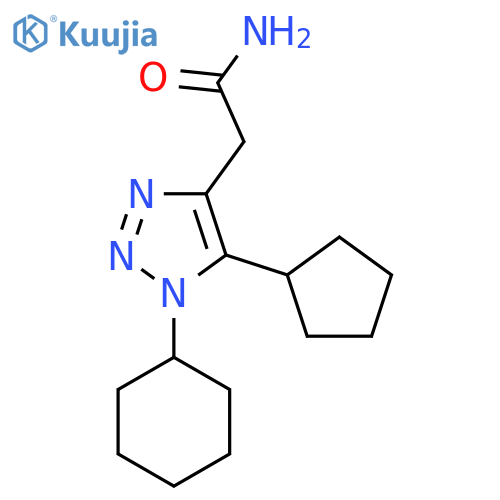 2-(1-cyclohexyl-5-cyclopentyl-1H-1,2,3-triazol-4-yl)acetamide structure