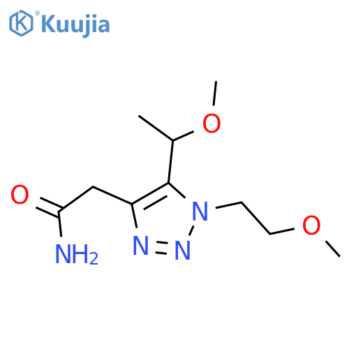 2-5-(1-methoxyethyl)-1-(2-methoxyethyl)-1H-1,2,3-triazol-4-ylacetamide structure