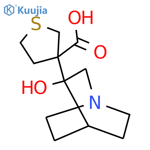 3-{3-hydroxy-1-azabicyclo2.2.2octan-3-yl}thiolane-3-carboxylic acid structure