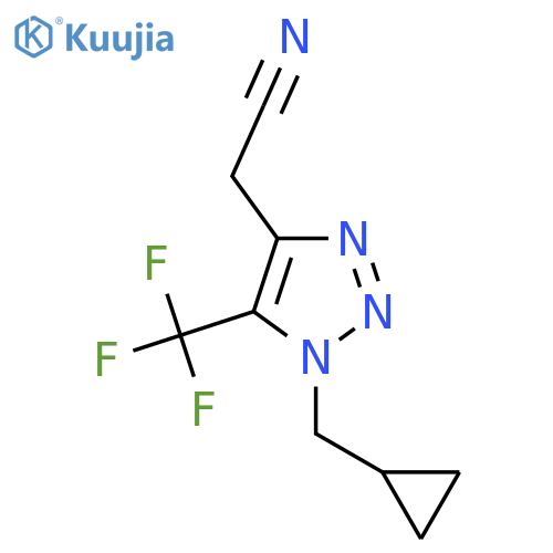2-1-(cyclopropylmethyl)-5-(trifluoromethyl)-1H-1,2,3-triazol-4-ylacetonitrile structure