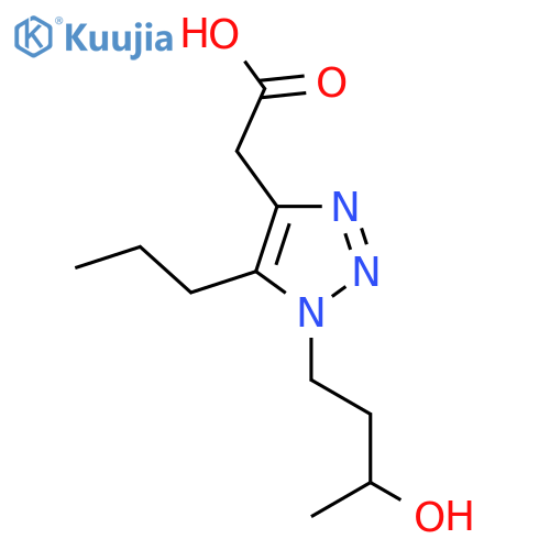 2-1-(3-hydroxybutyl)-5-propyl-1H-1,2,3-triazol-4-ylacetic acid structure