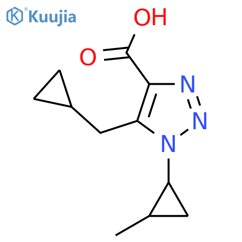 5-(cyclopropylmethyl)-1-(2-methylcyclopropyl)-1H-1,2,3-triazole-4-carboxylic acid structure